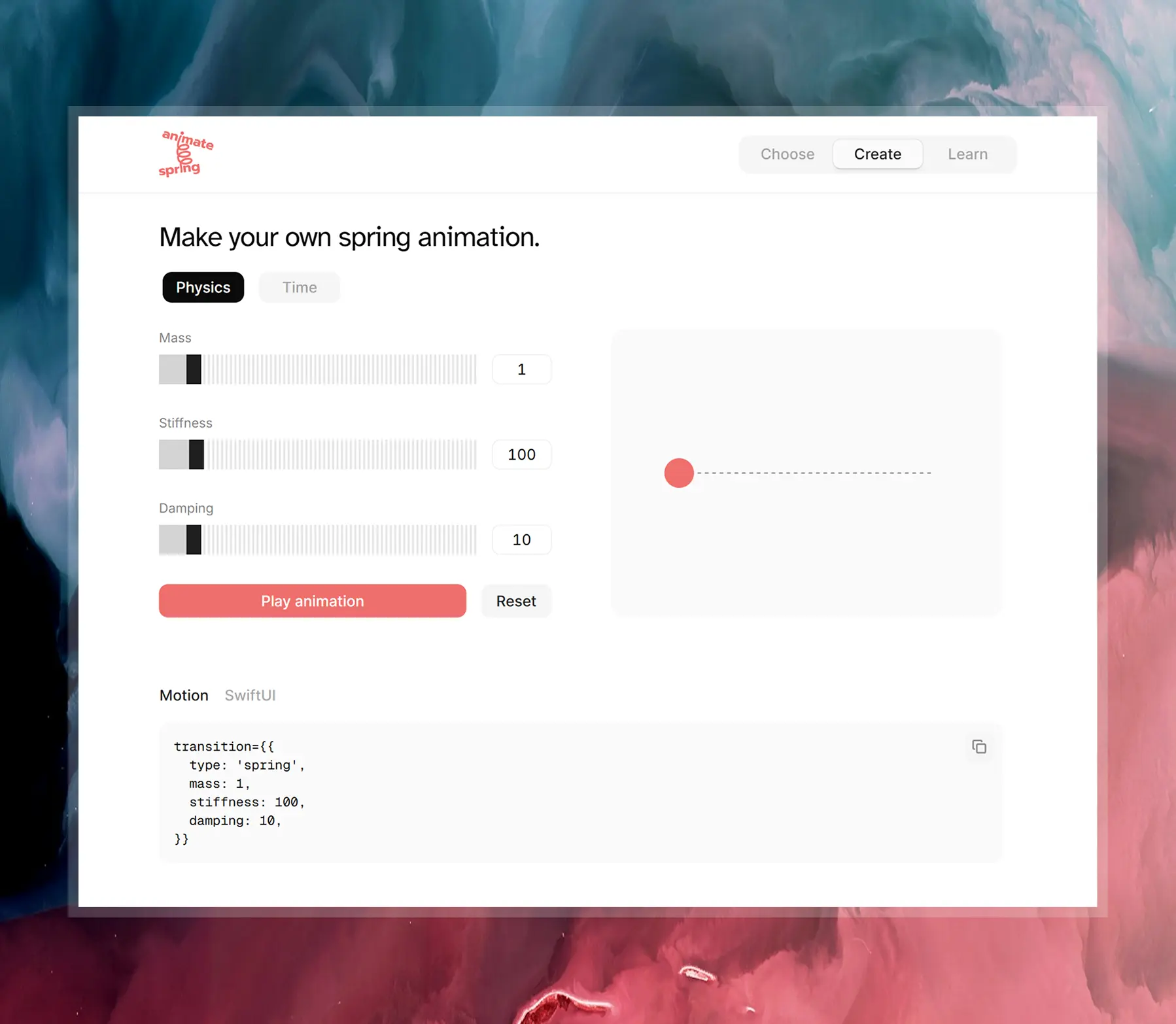 Animate with Spring Project Display