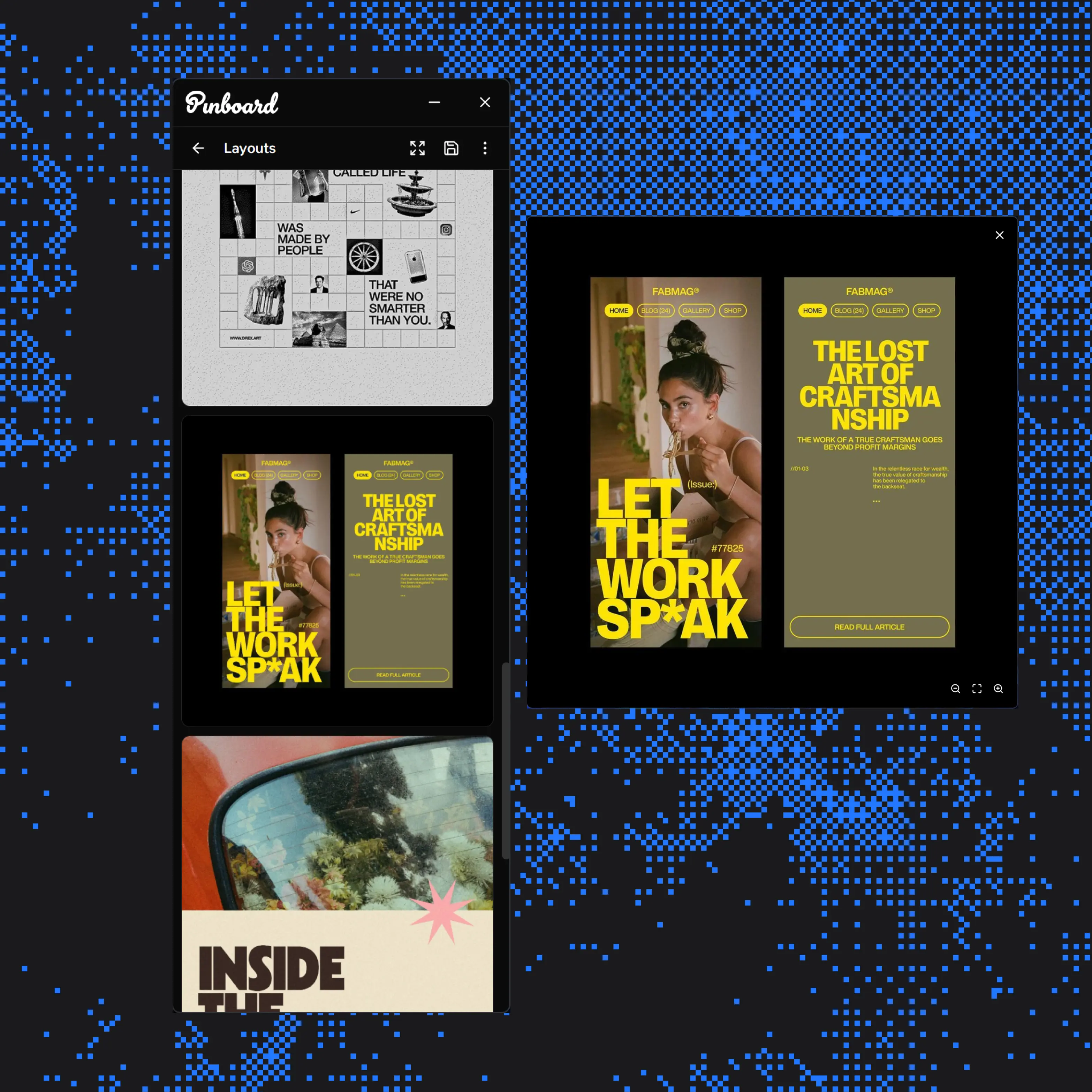 Pinboard display
